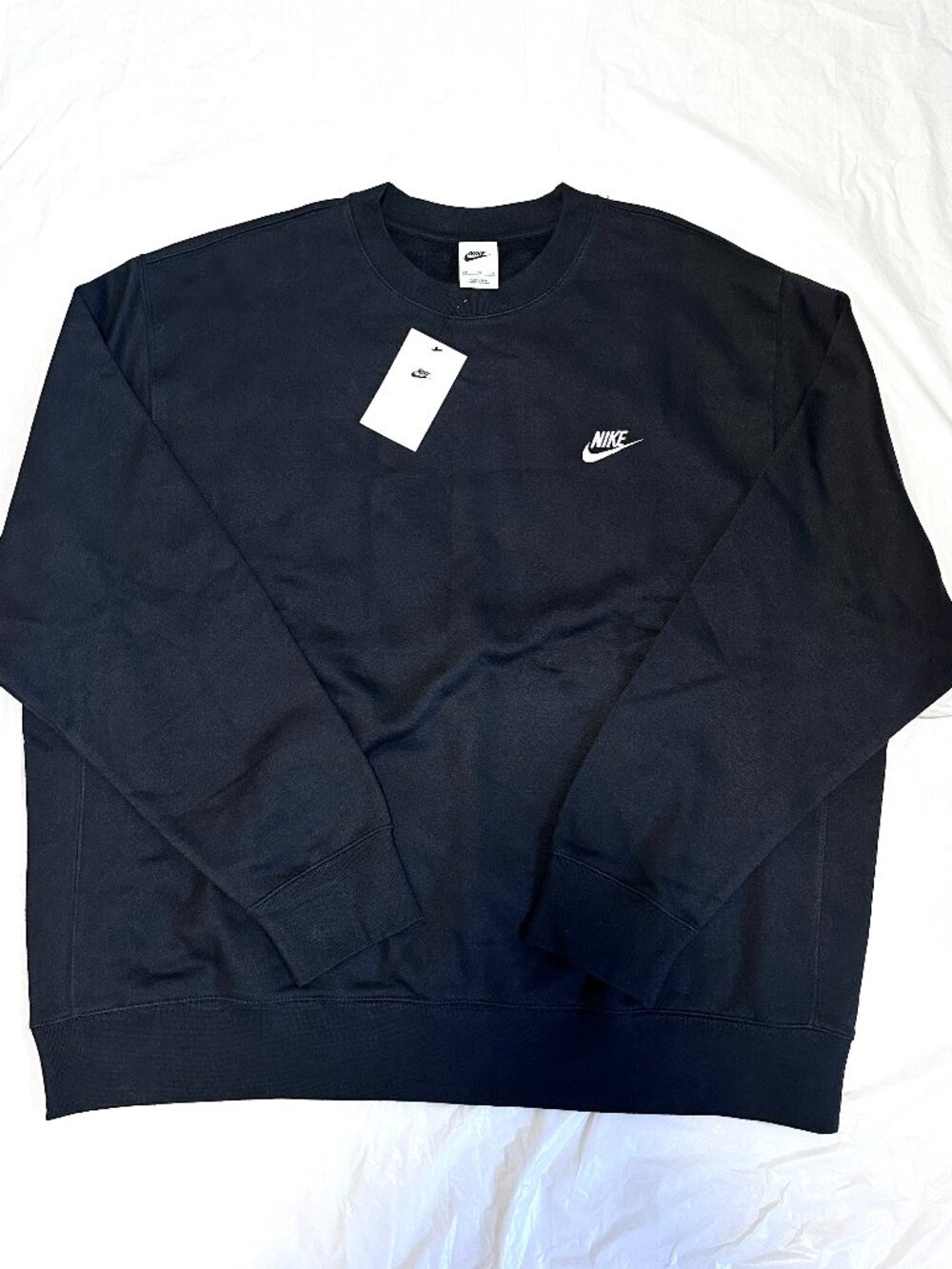 NEW Nike Club Fleece Crewneck Sweatshirt Blk BV2662-010 Men’s Sz XXL Streetwear